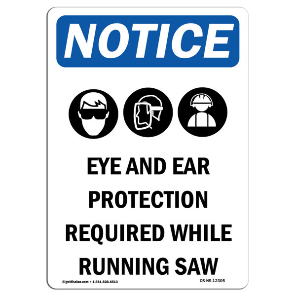 SignMission Eye and Ear Protection Sign Wayfair